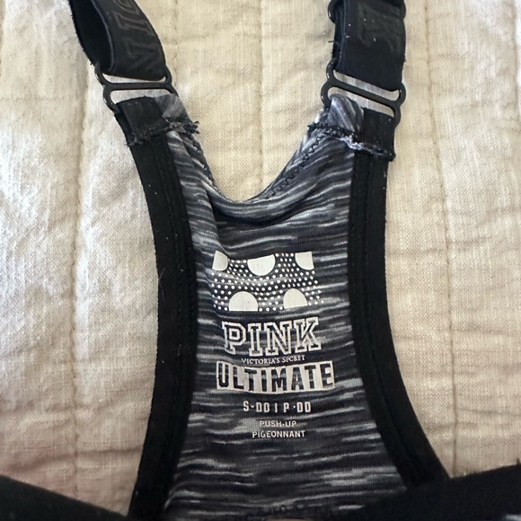 Gray PINK by Victoria Secret Sports Bra size s-DD - Picture 3 of 5